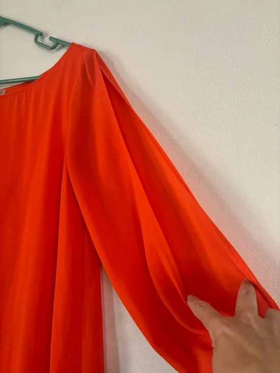 Gianni Bini Vibrant Orange Long Sleeve Dress - Picture 5 of 5